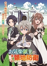 Poster for anime Easygoing Territory Defense by the Optimistic Lord: Production Magic Turns a Nameless Village into the Strongest Fortified City